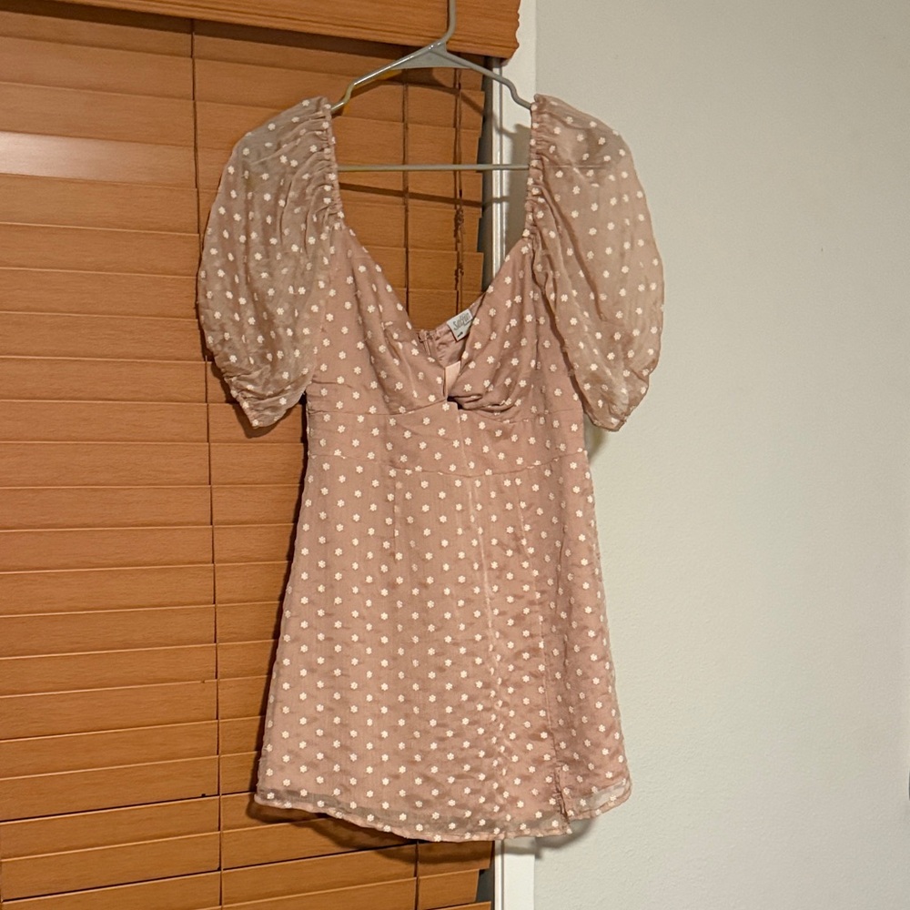 Polka Dot Puff Sleeve Top